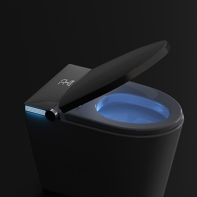 Modern All-In-One Toilet Bowl Siphon Jet Toilet with Soft-Close Seat for Bathroom
