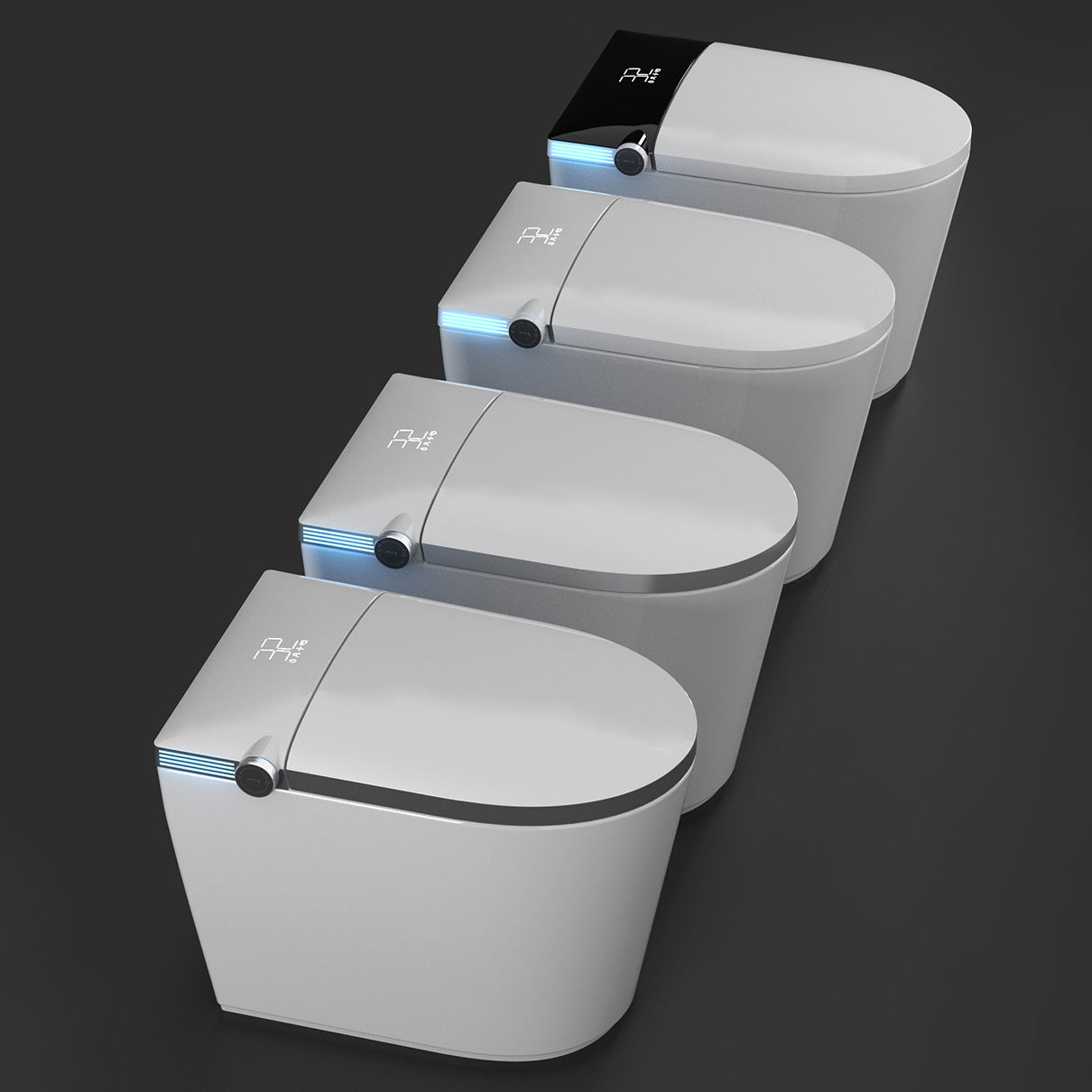 Modern All-In-One Toilet Bowl Siphon Jet Toilet with Soft-Close Seat for Bathroom