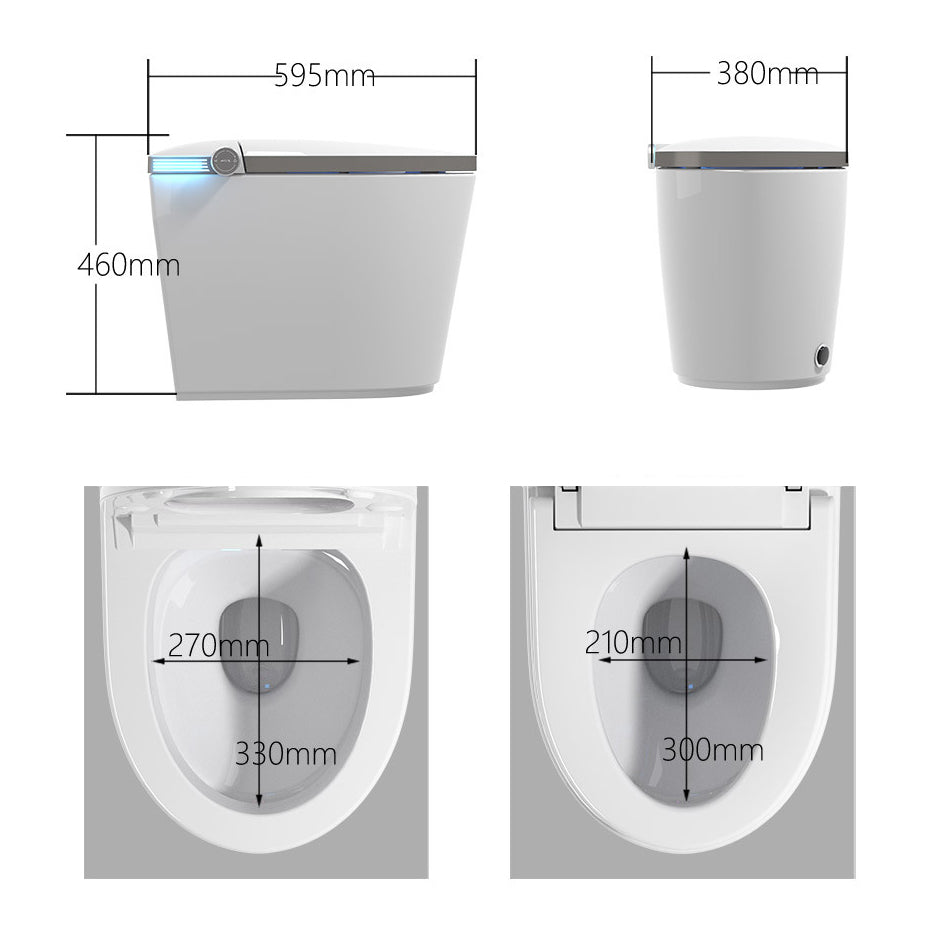 Modern All-In-One Toilet Bowl Siphon Jet Toilet with Soft-Close Seat for Bathroom