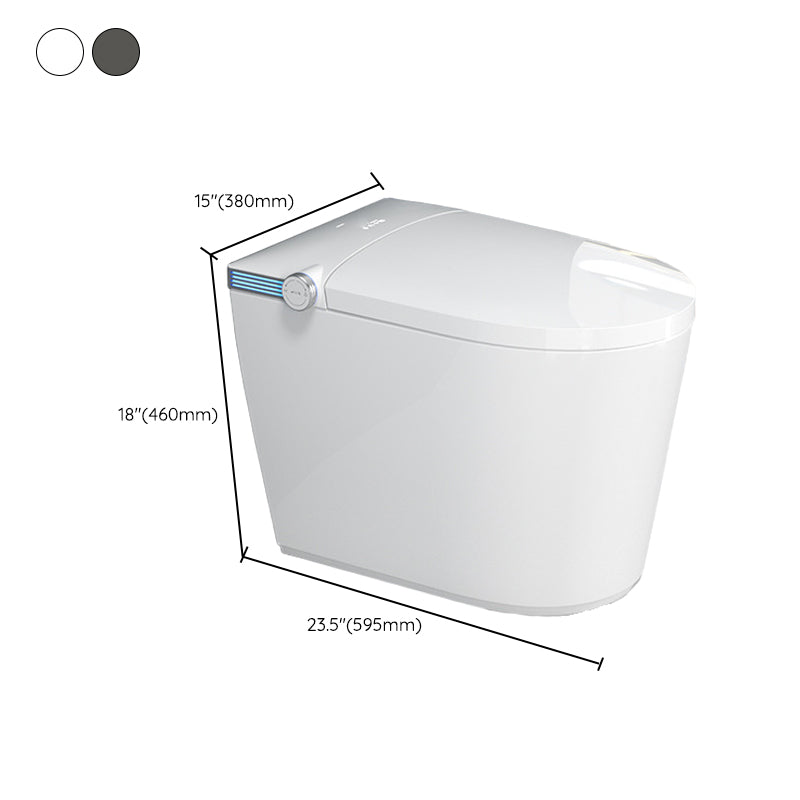 Modern All-In-One Toilet Bowl Siphon Jet Toilet with Soft-Close Seat for Bathroom