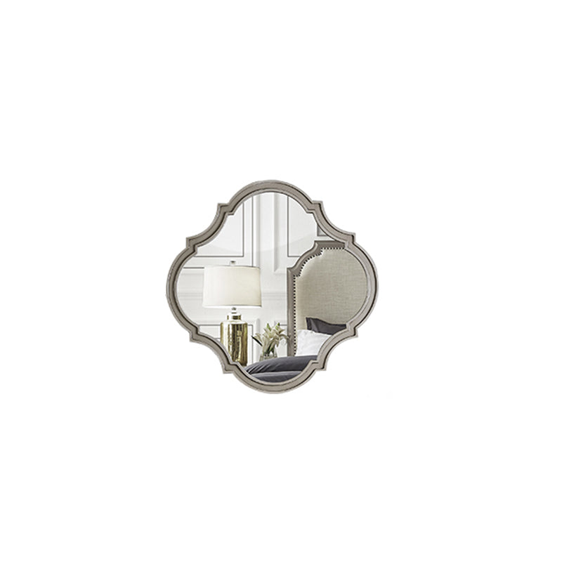 Two Piece Traditional Mirrored Vanity Set Solid Wood Dressing Table