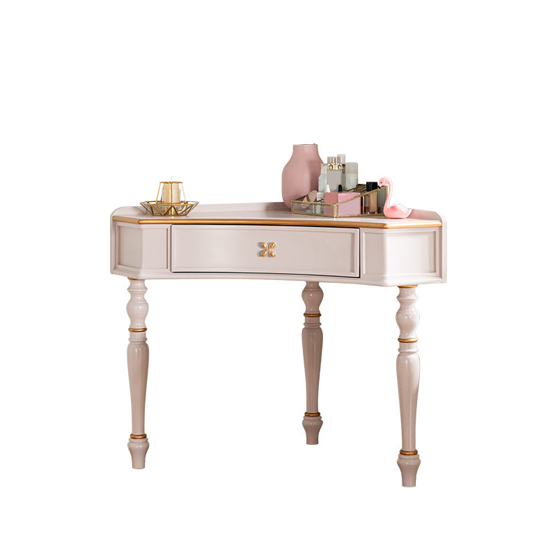 Two Piece Victorian Vanity Set One Drawer Wood Dressing Table