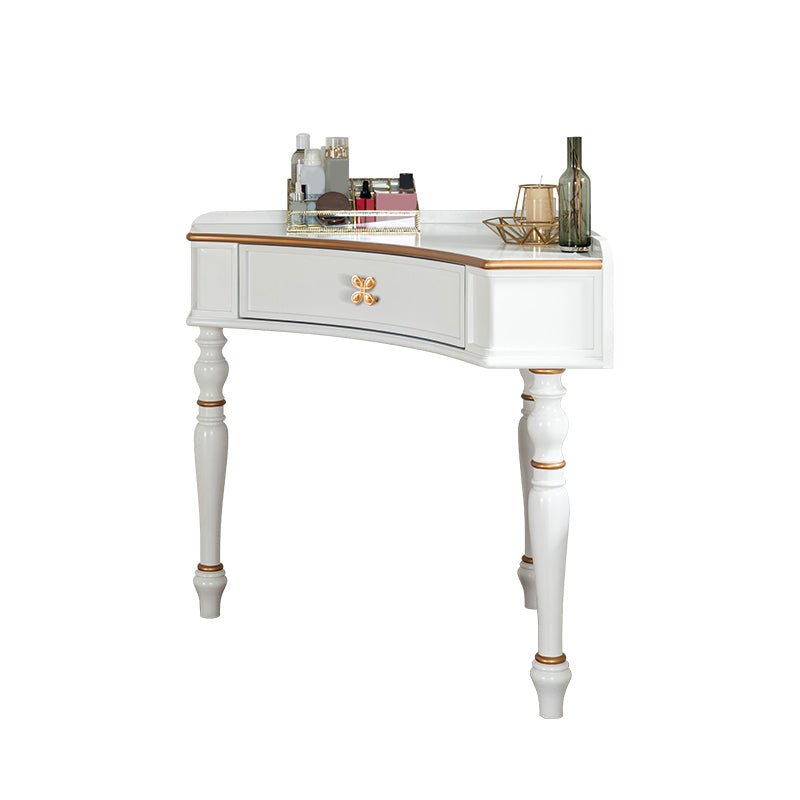 Two Piece Victorian Vanity Set One Drawer Wood Dressing Table