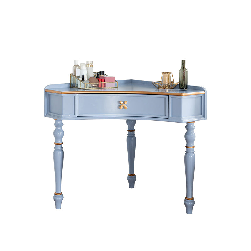 Two Piece Victorian Vanity Set One Drawer Wood Dressing Table