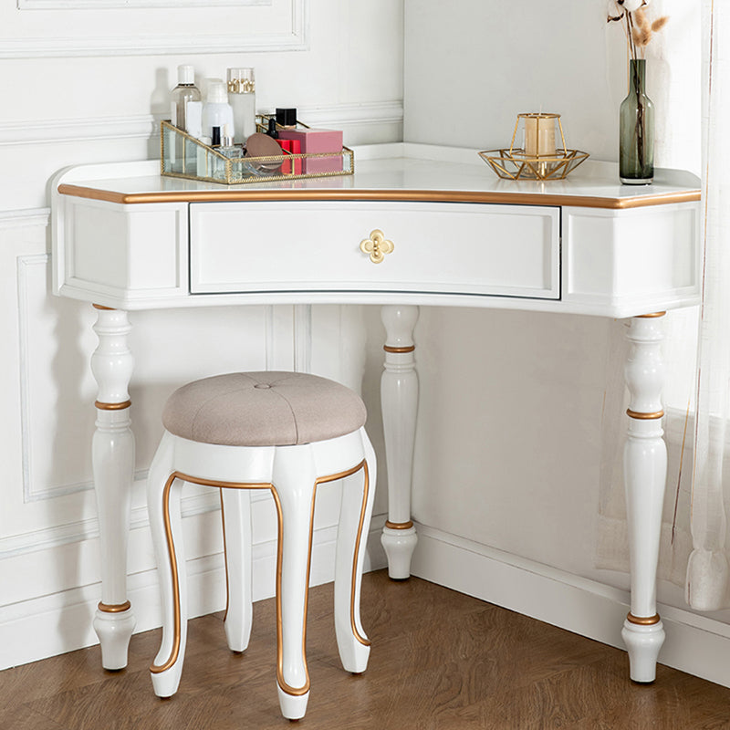 Two Piece Victorian Vanity Set One Drawer Wood Dressing Table