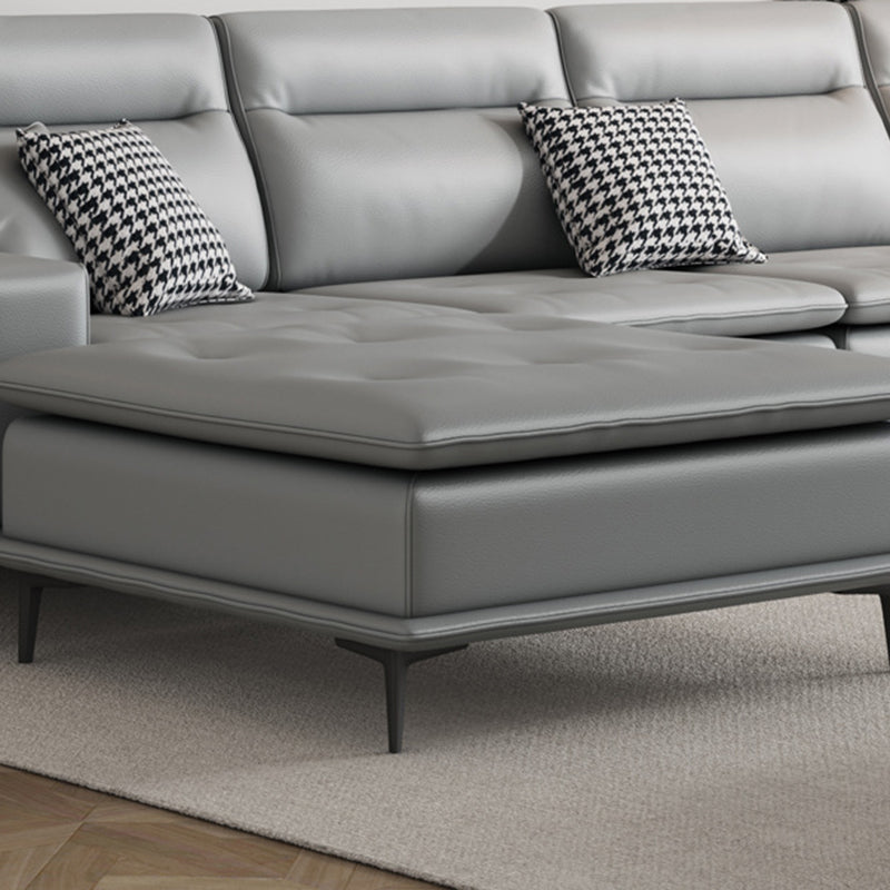 Scandinavian 32.28 " H Faux Leather Square Arm Sofa for Living Room