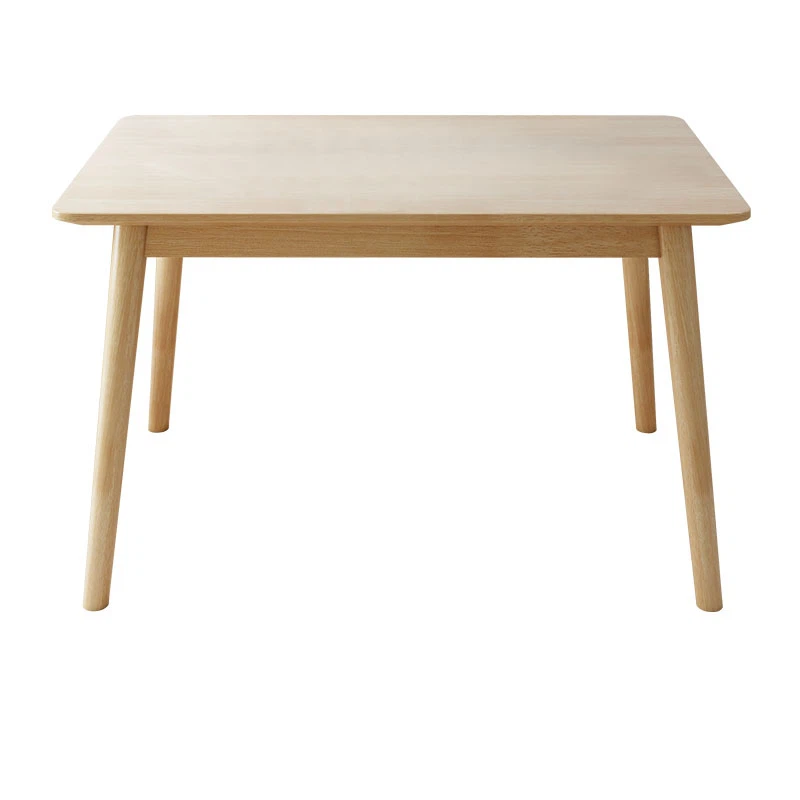 Rubberwood Single Coffee Table with Rectangular Top and 4 Legs Cocktail Table