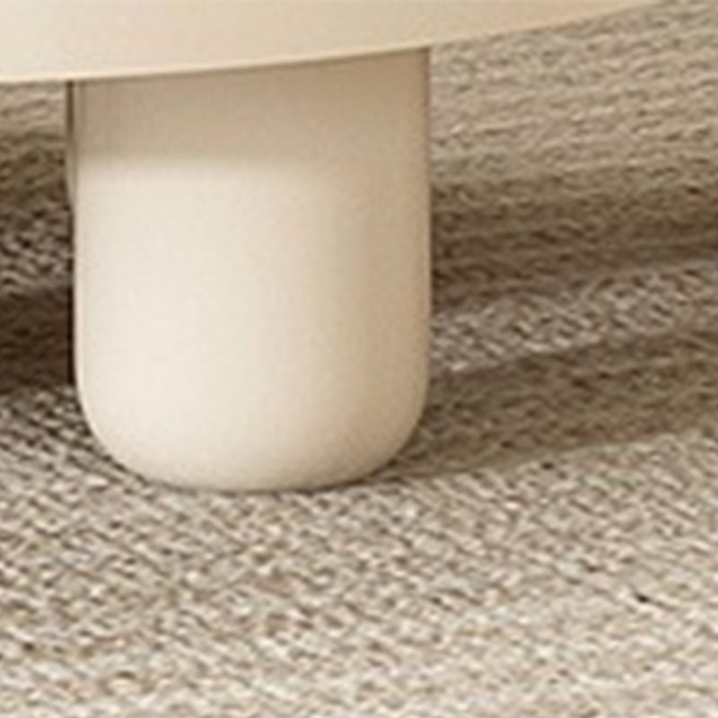 Solid Wood Coffee Table Minimalist Coffee Table with Round Top for Living Room