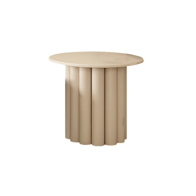 Solid Wood Coffee Table Minimalist Coffee Table with Round Top for Living Room
