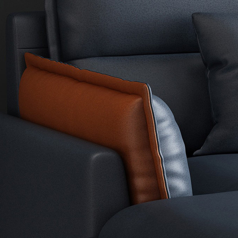 36.61 " H Faux Leather Pillow Top Arm Sofa & Chaise for Living Room