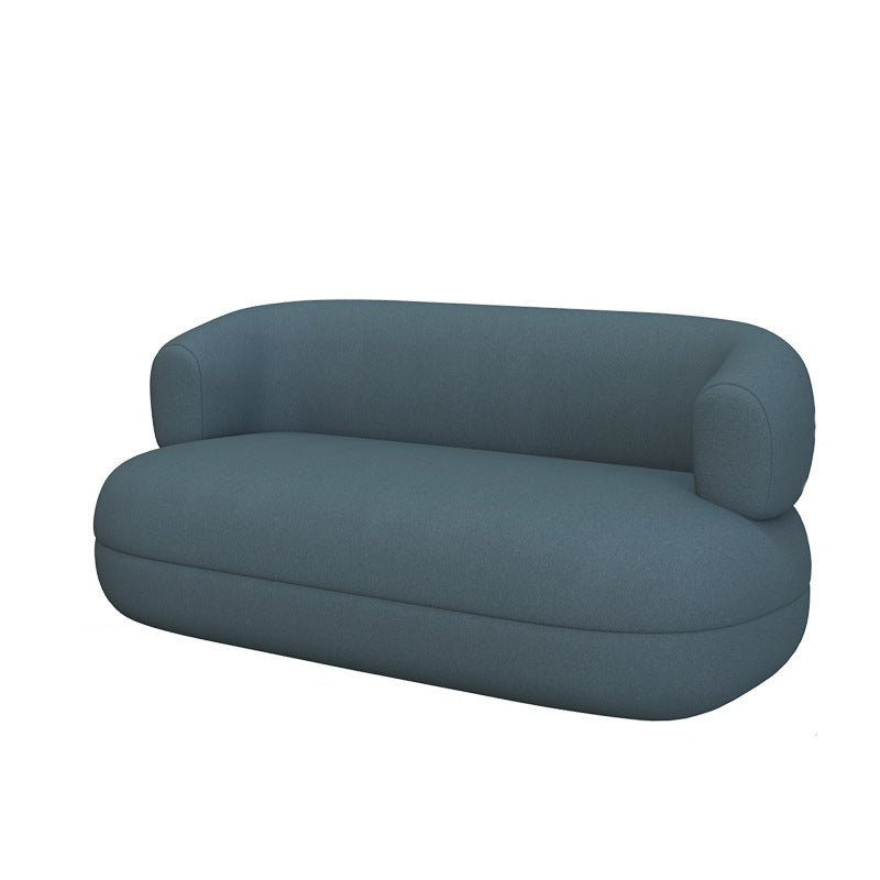 Modern 1/2-seater Faux Leather Sofa U-shaped Tuxedo Arm Sofa