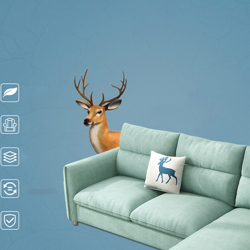 Modern 35.43 " H Square Arm Sofa & Chaise with Storage for Living Room