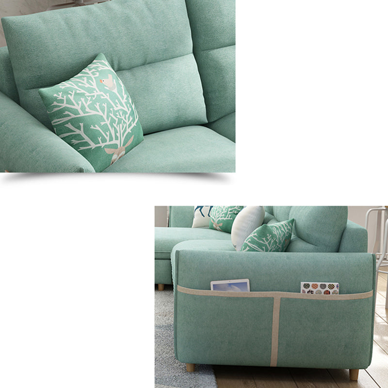 Modern 35.43 " H Square Arm Sofa & Chaise with Storage for Living Room