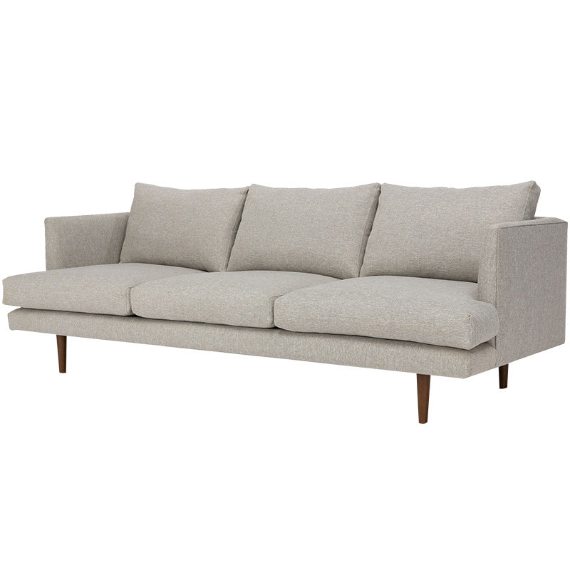 Contemporary Tuxedo Arm Sofa Fabric Standard Sofa with Pillows