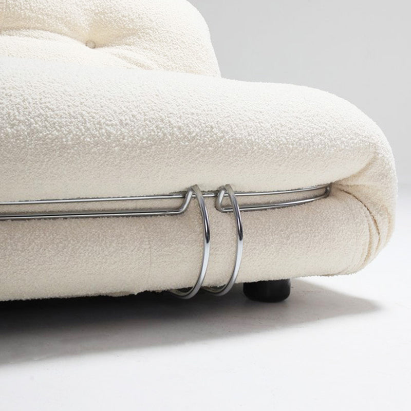 Contemporary Armless Settee Tight Back Standard Sofa for Living Room