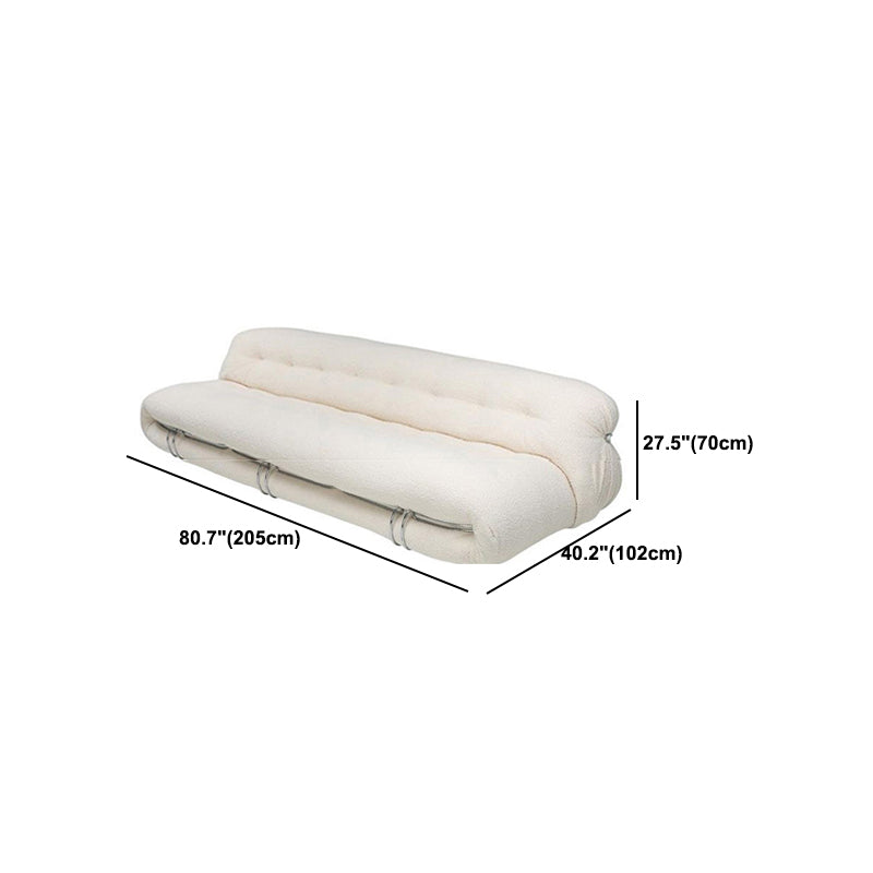 Contemporary Armless Settee Tight Back Standard Sofa for Living Room