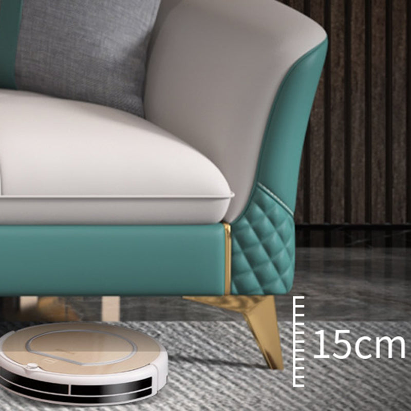 34.64 " H Genuine Leather Flared Arm Sofa & Chaise for Living Room