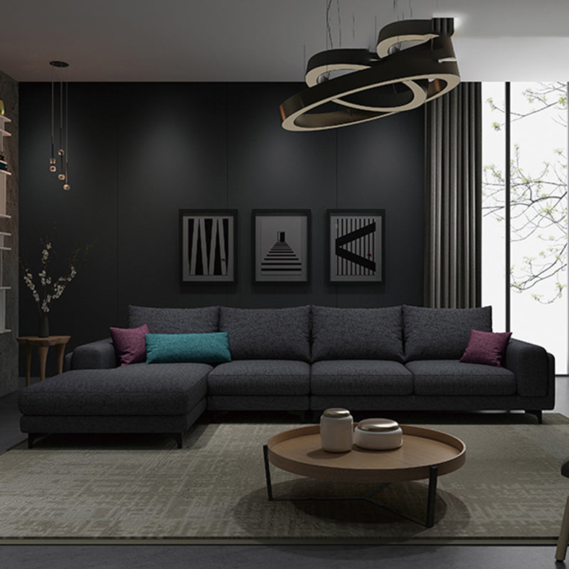 33.07 " H Cotton Blend Square Arm Sofa & Chaise for Living Room