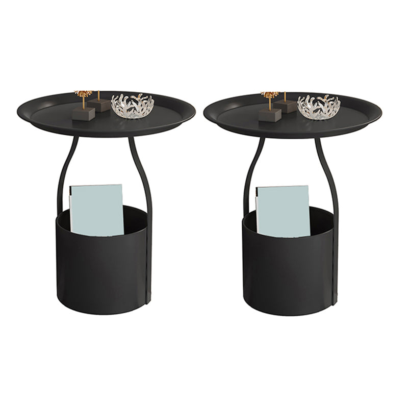 Mid-Century Metal Side End Table Tray Top Corner Table for Living Room