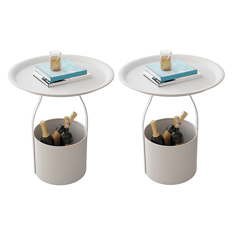 Mid-Century Metal Side End Table Tray Top Corner Table for Living Room