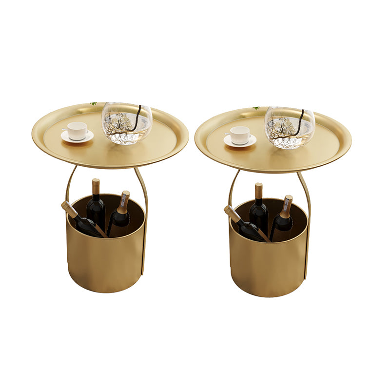 Mid-Century Metal Side End Table Tray Top Corner Table for Living Room