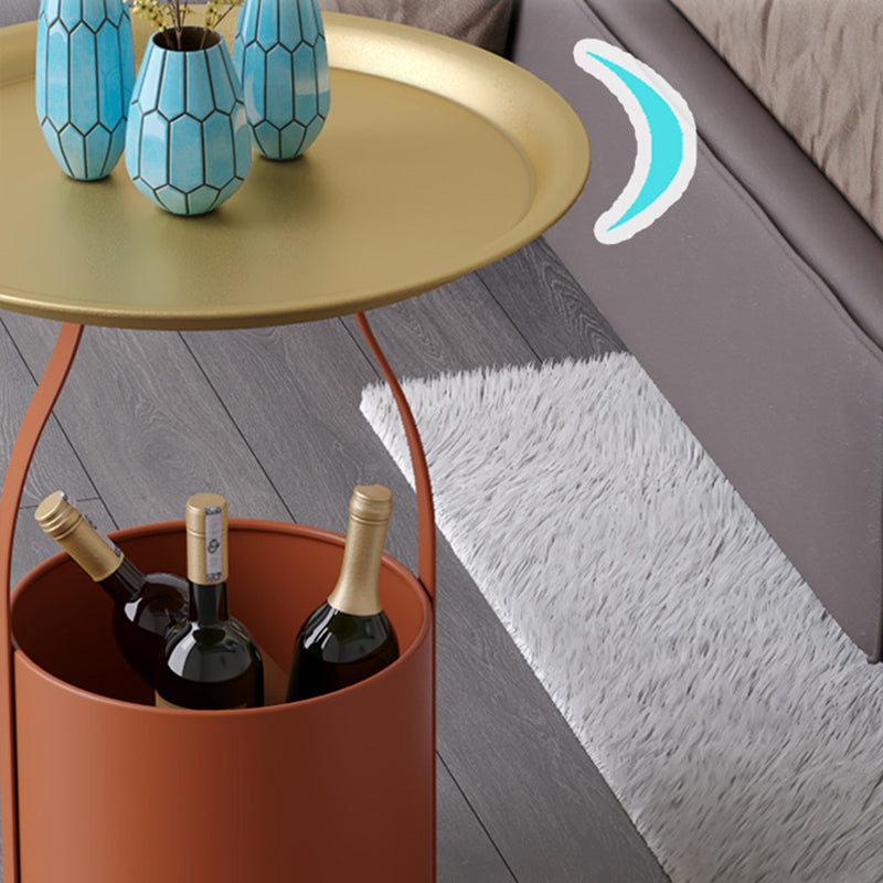 Mid-Century Metal Side End Table Tray Top Corner Table for Living Room