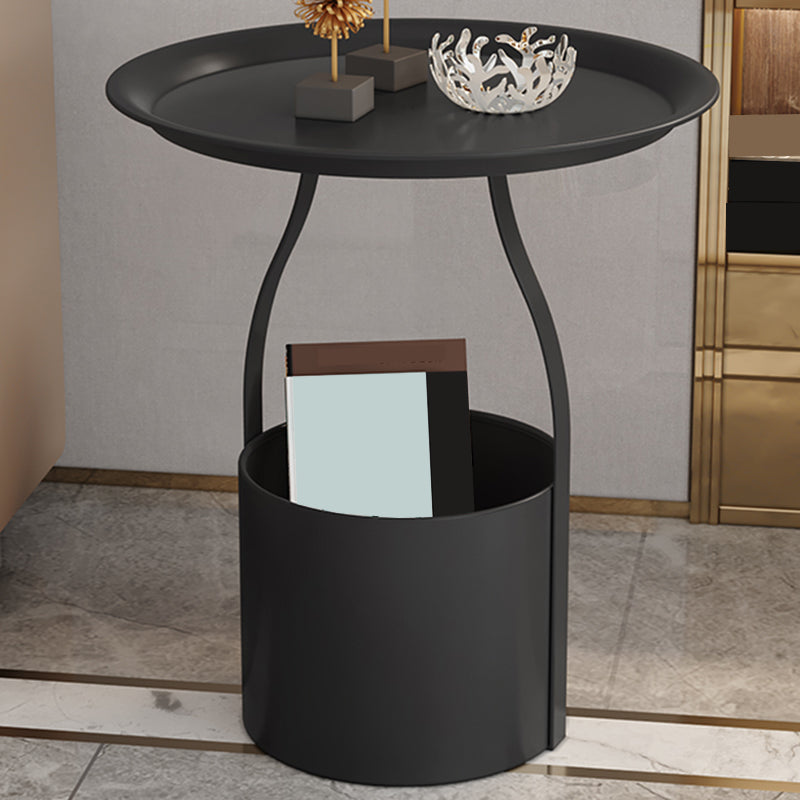 Mid-Century Metal Side End Table Tray Top Corner Table for Living Room