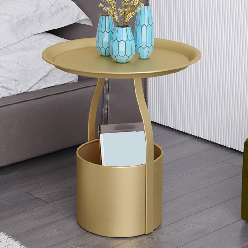 Mid-Century Metal Side End Table Tray Top Corner Table for Living Room