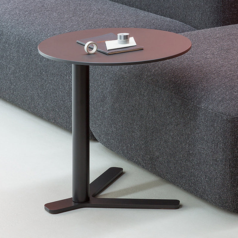 Mid-Century Modern Metal End Table Pedestal Round Sofa Side Table