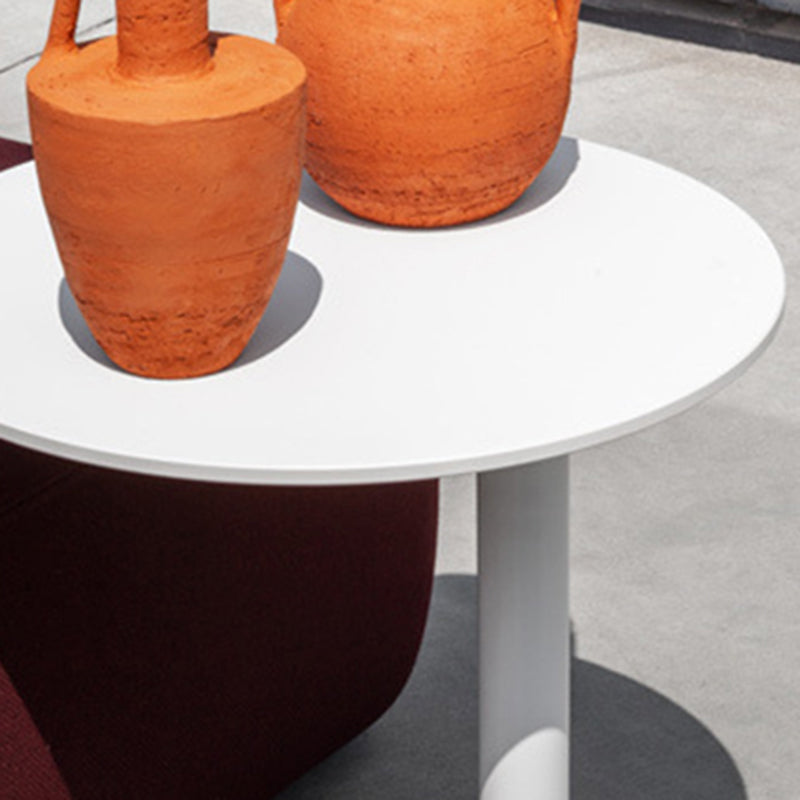 Mid-Century Modern Metal End Table Pedestal Round Sofa Side Table