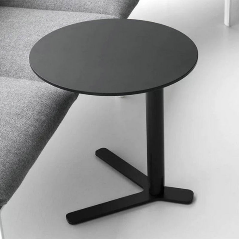 Mid-Century Modern Metal End Table Pedestal Round Sofa Side Table