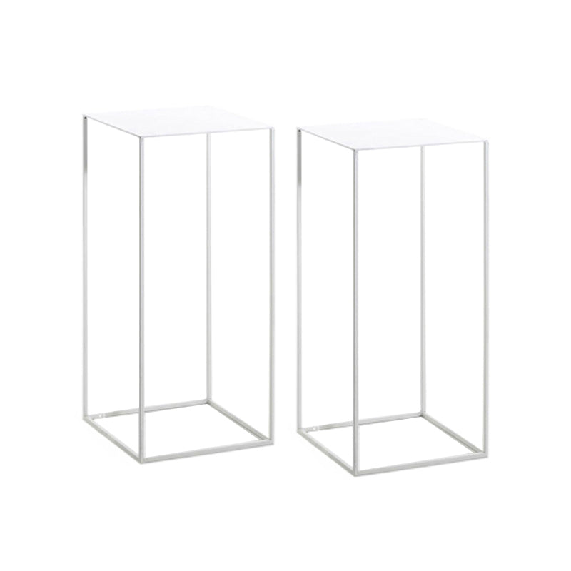 Square Metallic End Table Set Minimalist Frame Sofa Side Table