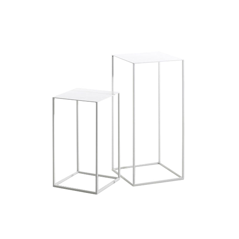 Square Metallic End Table Set Minimalist Frame Sofa Side Table
