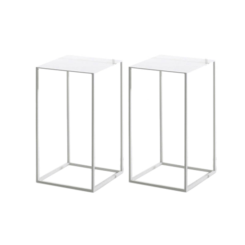 Square Metallic End Table Set Minimalist Frame Sofa Side Table