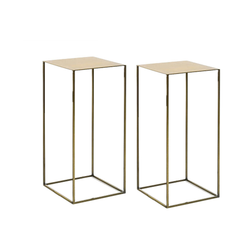 Square Metallic End Table Set Minimalist Frame Sofa Side Table