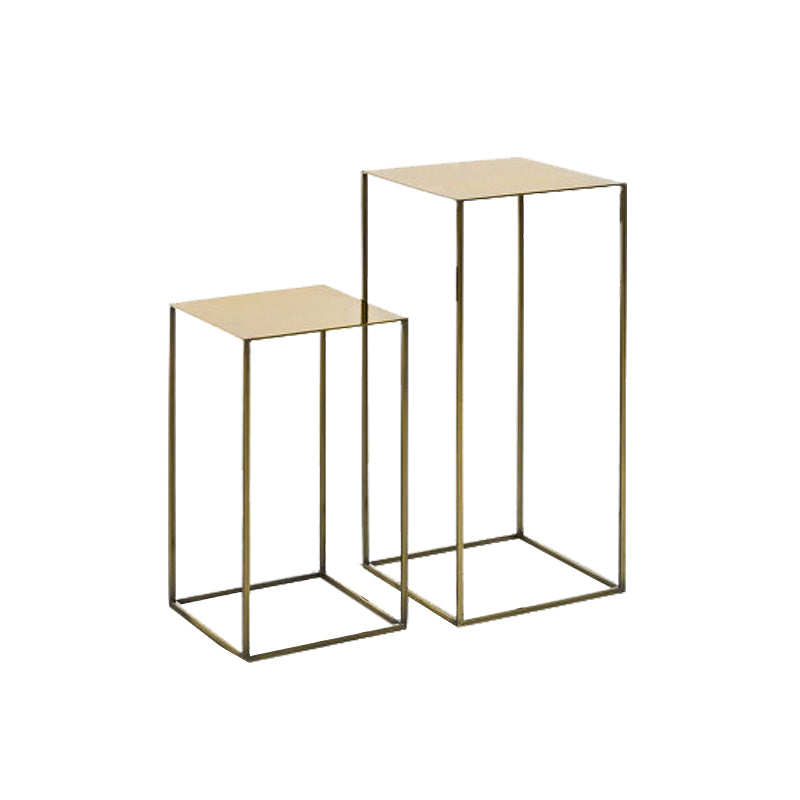 Square Metallic End Table Set Minimalist Frame Sofa Side Table