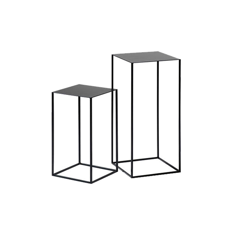 Square Metallic End Table Set Minimalist Frame Sofa Side Table