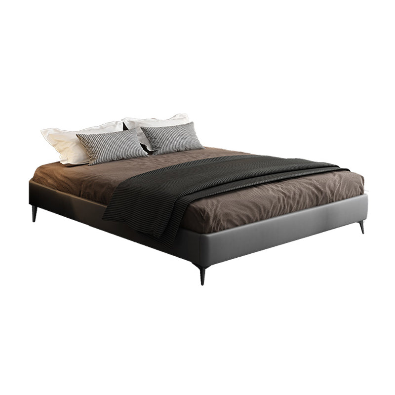 Modern Wood and Upholstered Platform Bed Frame Mattress Included Bed