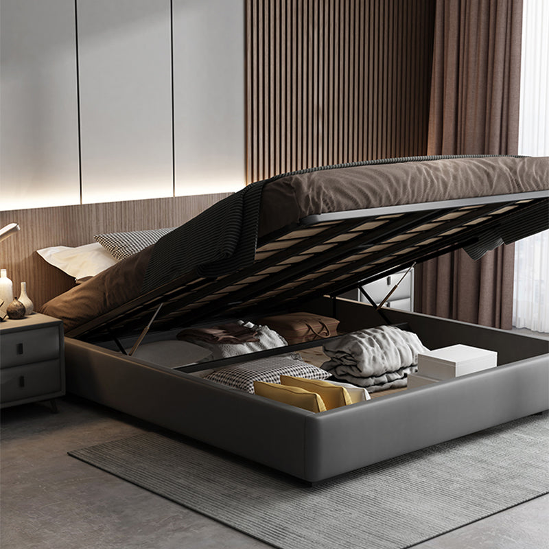 Modern Wood and Upholstered Platform Bed Frame Mattress Included Bed