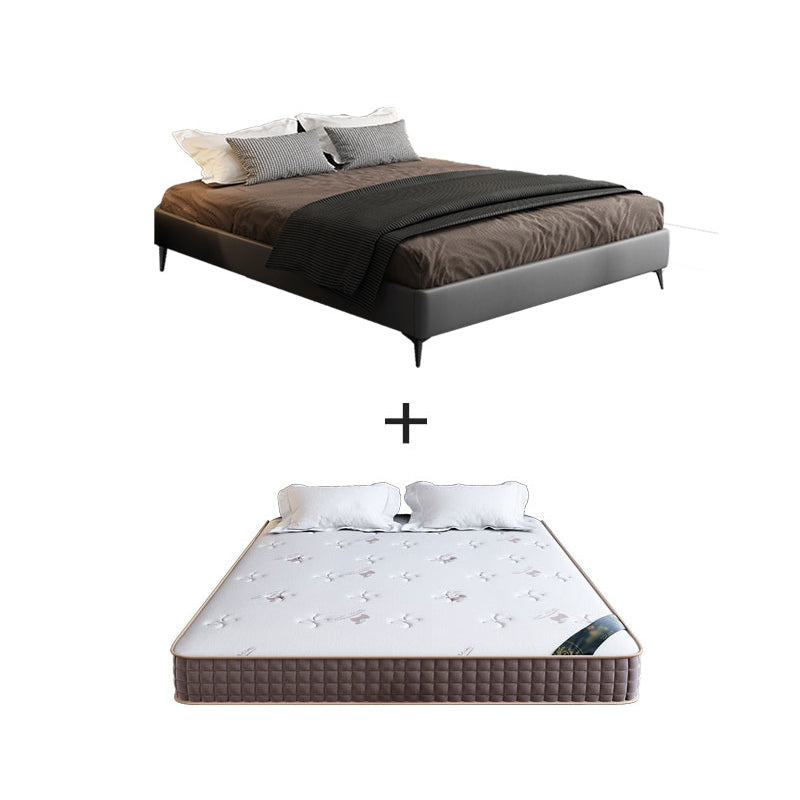 Modern Wood and Upholstered Platform Bed Frame Mattress Included Bed
