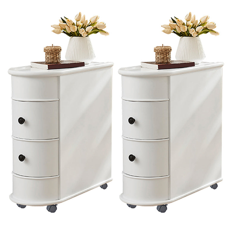 2-Drawer Wood Side Table North European Geometric Corner Table