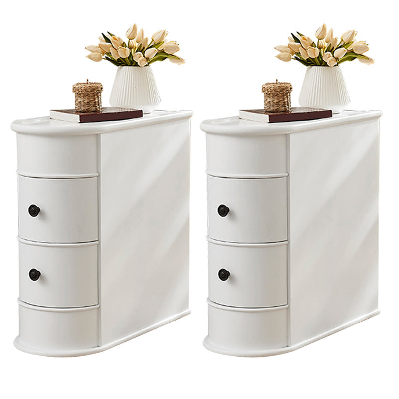 2-Drawer Wood Side Table North European Geometric Corner Table