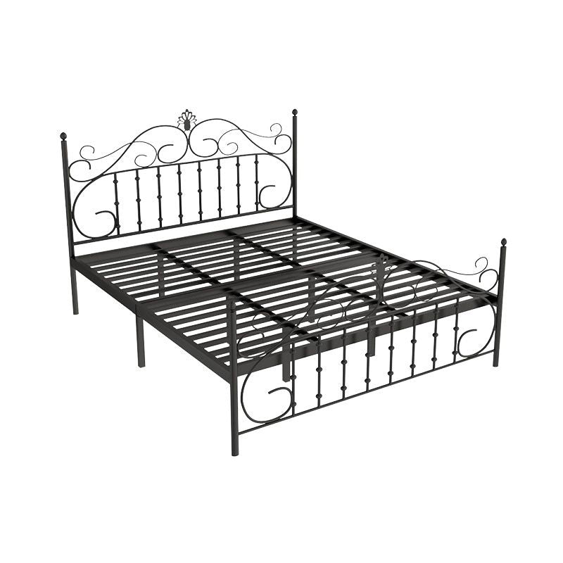 Single Metal Arched Headboard Bed Open-Frame Bed with Metal Legs