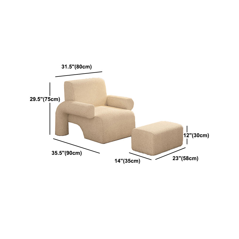 Arm Chair Recessed Arms Included Chair for Living Room, 35.43" Wide