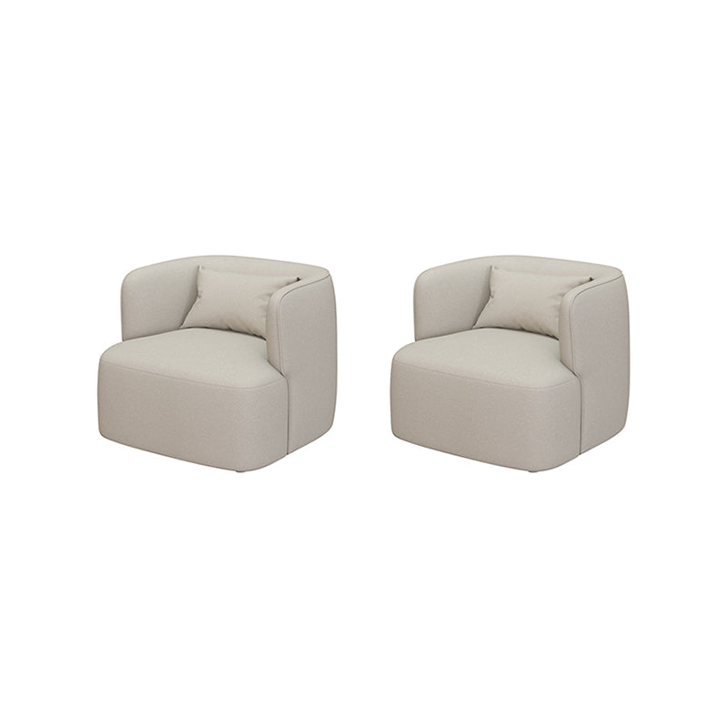 33.46" Wide Barrel Chair Recessed Arms Included Chair for Living Room