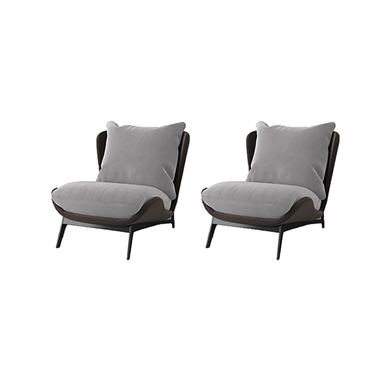 Velvet Armless Chair Pillow Back Chair for Living Room, 30.70" Wide