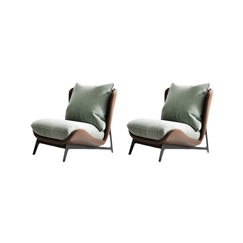 Velvet Armless Chair Pillow Back Chair for Living Room, 30.70" Wide