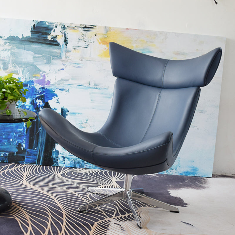 Swivel Armless Chair Faux Leather Chair with 4-Star Leg, 30.70" Wide