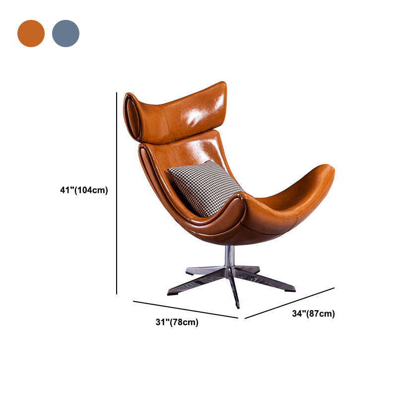 Swivel Armless Chair Faux Leather Chair with 4-Star Leg, 30.70" Wide