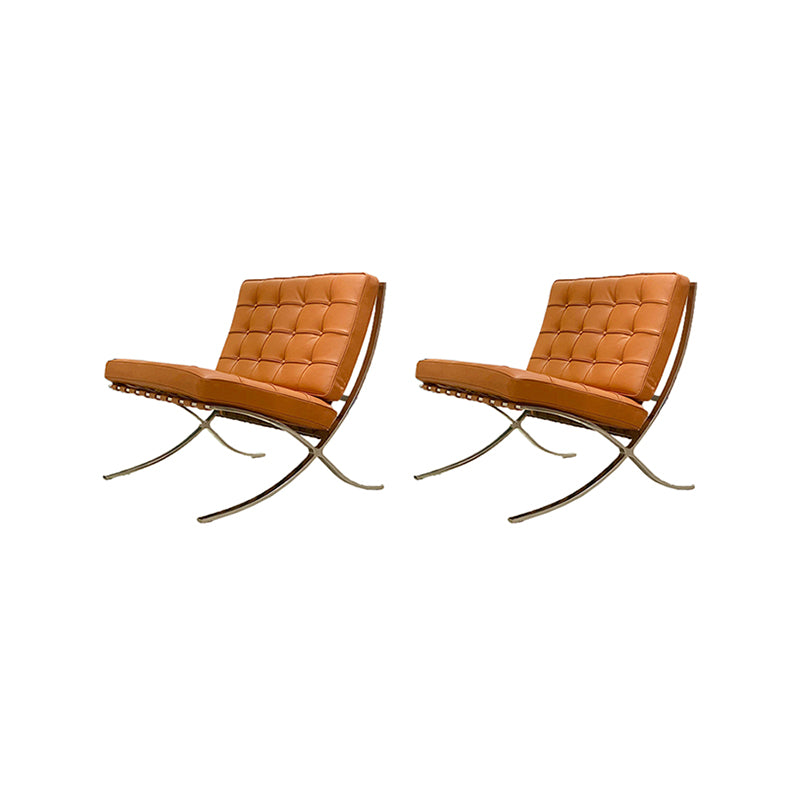 31.49" Wide Armless Chair Faux Leather Chair with Tufted Back